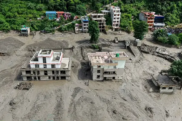 Nepal Tibet flash flood near the China border